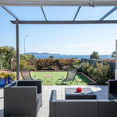 Face A La Mer Superbe Villa Terrasse Barbecue Le Pradet Carqueiranne Kültér fotó