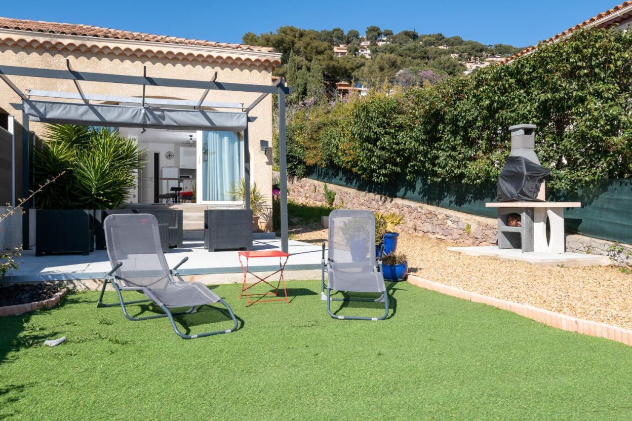 Face A La Mer Superbe Villa Terrasse Barbecue Le Pradet Carqueiranne Kültér fotó